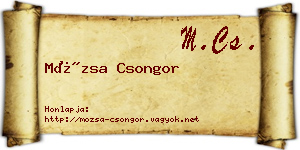 Mózsa Csongor névjegykártya